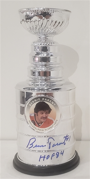 Bernie Parent Autographed Mini Replica Stanley Cup