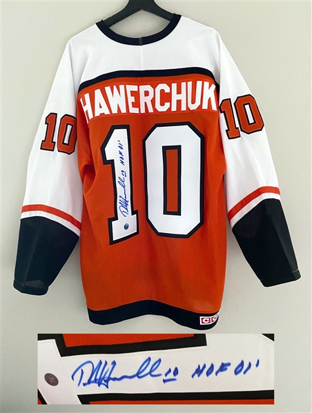 Dale Hawerchuk Philadelphia Flyers Signed 1997 Stanley Cup CCM Teamwear Jersey + HOF Note
