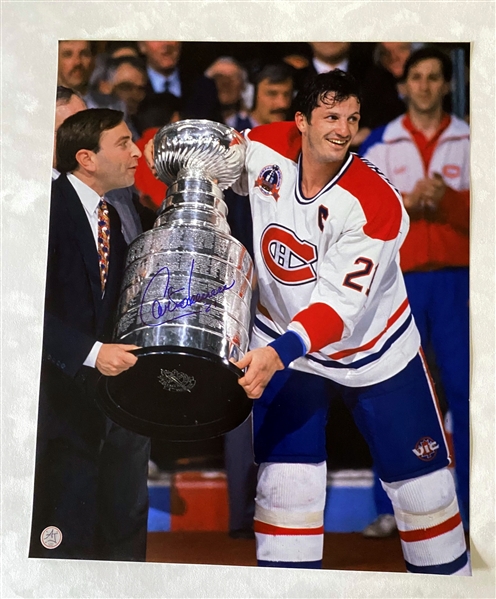 Guy Carbonneau Montreal Canadiens Signed Stanley Cup 16x20 Photo