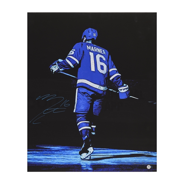 Mitch Marner Toronto Maple Leafs Signed 26x32 Art Canvas #1/1