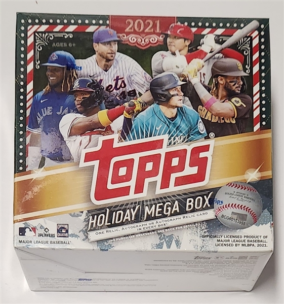 2021 Topps Holiday Baseball Cards Sealed Mega Box