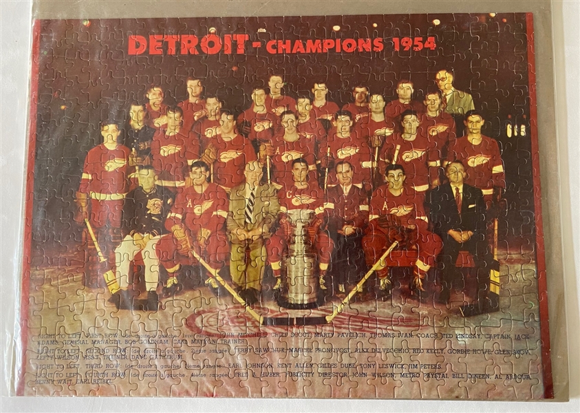 1954 Detroit Red Wings Stanley Cup Championship Puzzle - Howe, Sawchuk