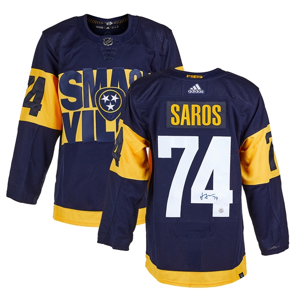 Juuse Saros Signed Nashville Predators 2022 Stadium Series Adidas Jersey