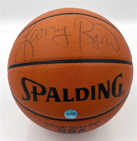 Larry Bird Boston Celtics Signed Official Leather NBA Basketball (Flawed)