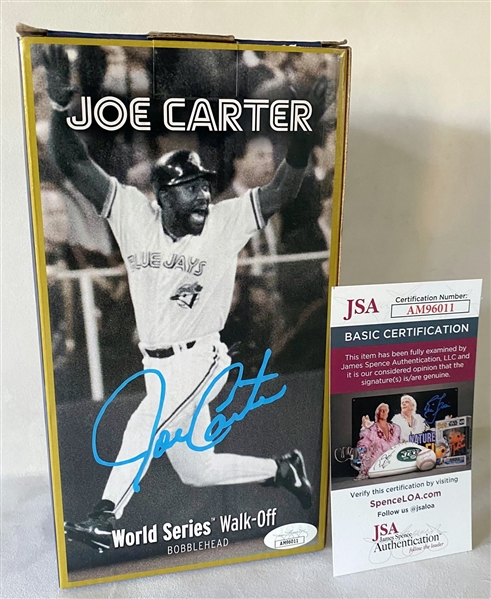 Joe Carter Signed Blue Jays 1993 World Series Walk-Off Homerun Bobblehead with JSA COA