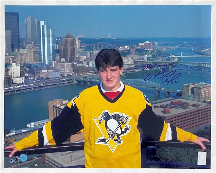 Mario Lemieux Pittsburgh Penguins Signed 16x20 Photo (Flawed)