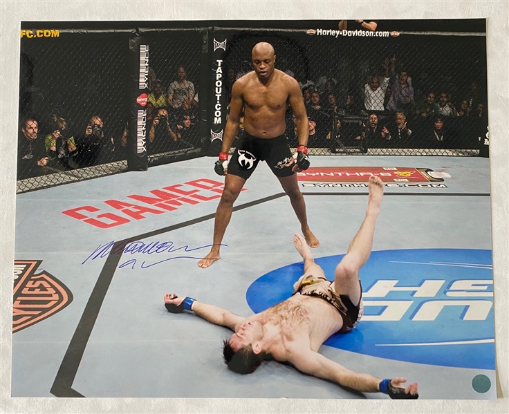 Anderson "The Spider" Silva Signed The Look MMA 16x20 UFC Photo