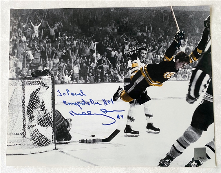 Lot Detail - Bobby Orr Signed Boston Bruins Stanley Cup Winning Goal ...