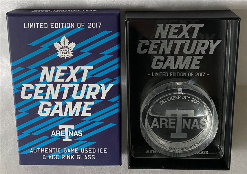 Toronto Arenas 2017 Next Century Game Used Ice & ACC Rink Glass