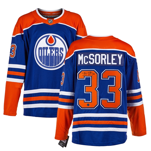Marty McSorley Edmonton Oilers Signed Alt Retro Fanatics Jersey