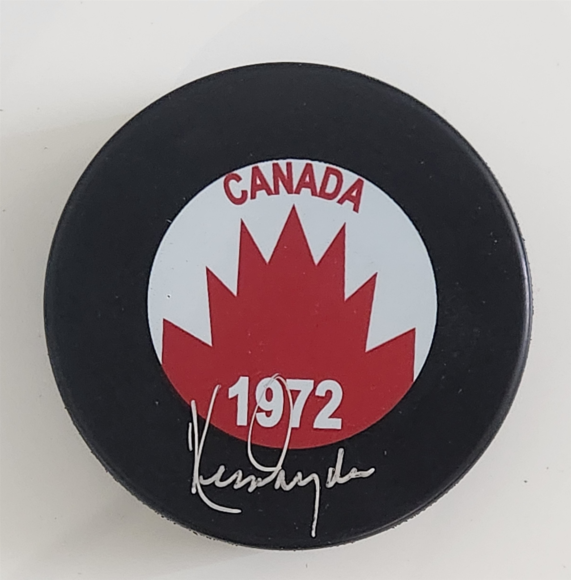 Ken Dryden Autographed Team Canada 1972 Summit Series Hockey Puck