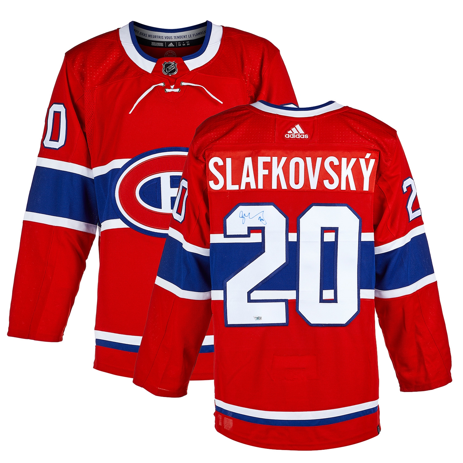 Juraj Slafkovsky Autographed Montreal Canadiens adidas Jersey