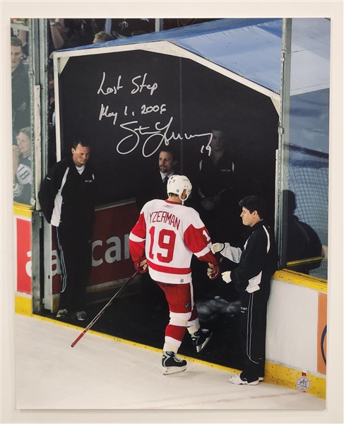 Steve Yzerman Detroit Red Wings Signed & Inscribed Last Step 16x20 Photo