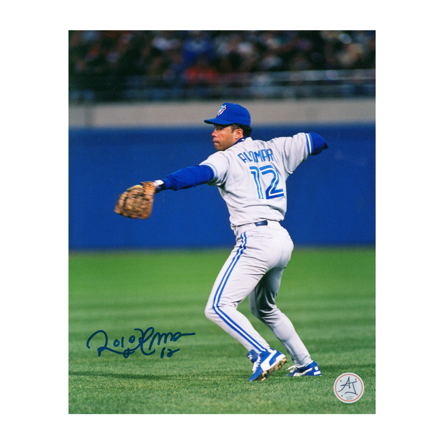 Roberto Alomar Autographed Toronto Blue Jays Gold Glove 8x10 Photo