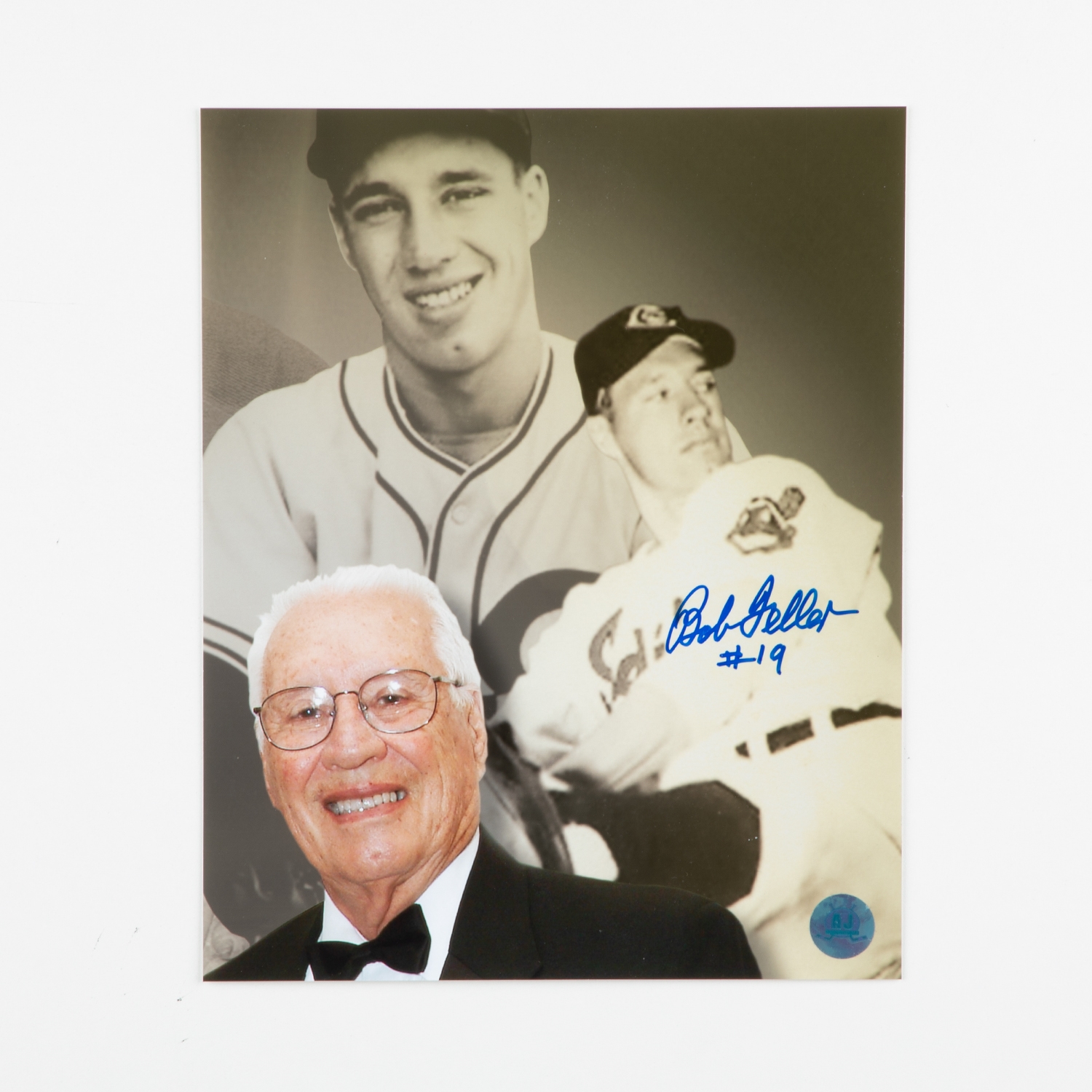 Bob Feller Autographed Cleveland Indians 8x10 Photo