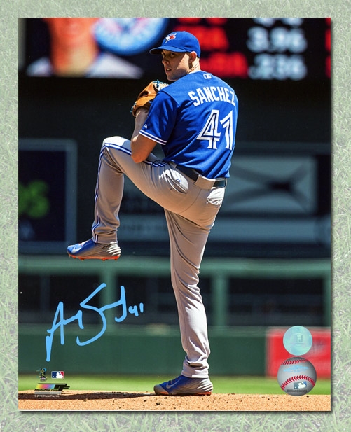 Aaron Sanchez Toronto Blue Jays Autographed Baseball 8x10 Photo