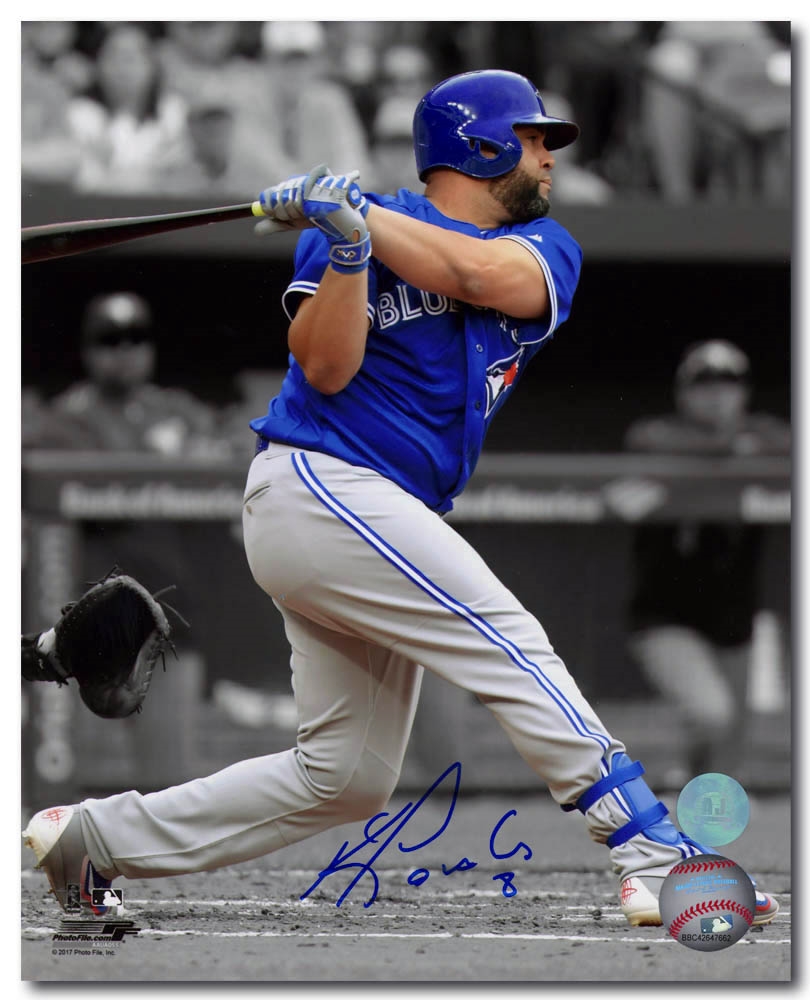 Kendrys Morales Toronto Blue Jays Autographed Spotlight Batting 8x10 Photo