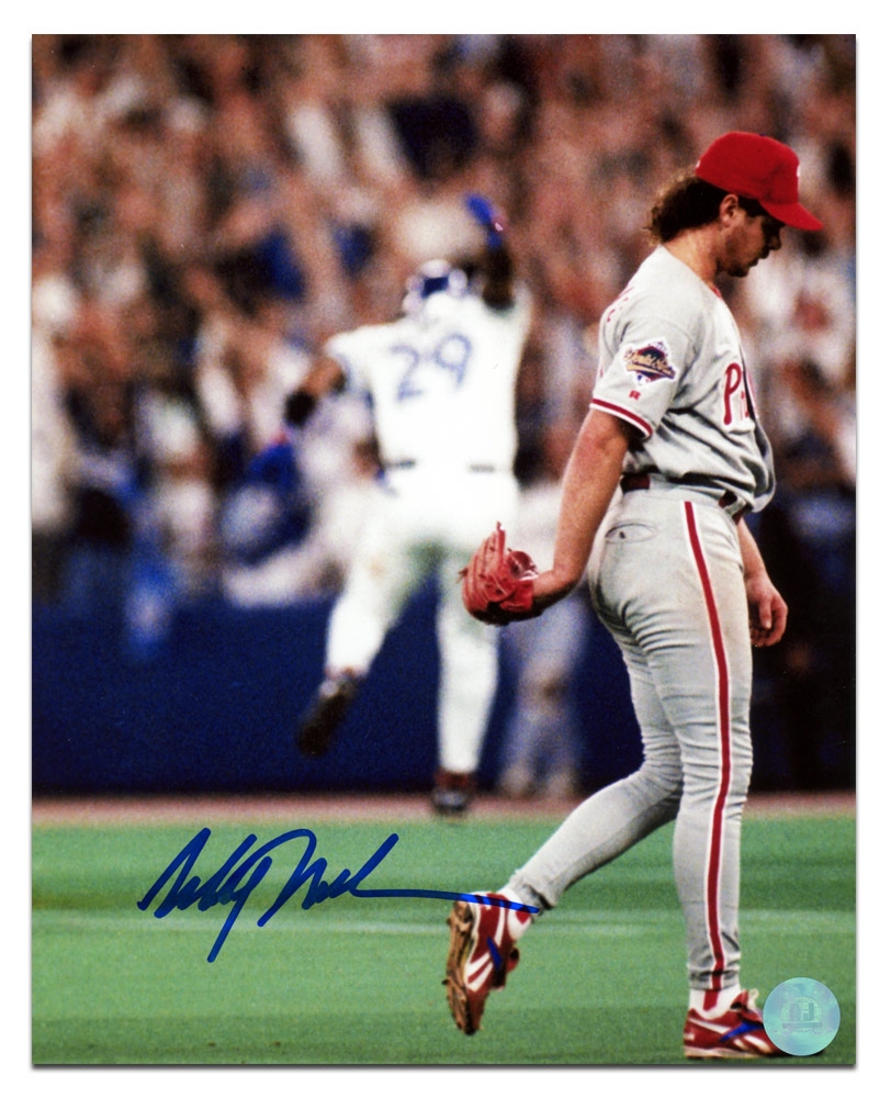Mitch Williams Philadelphia Phillies Signed 1993 Last Pitch 8x10 Photo