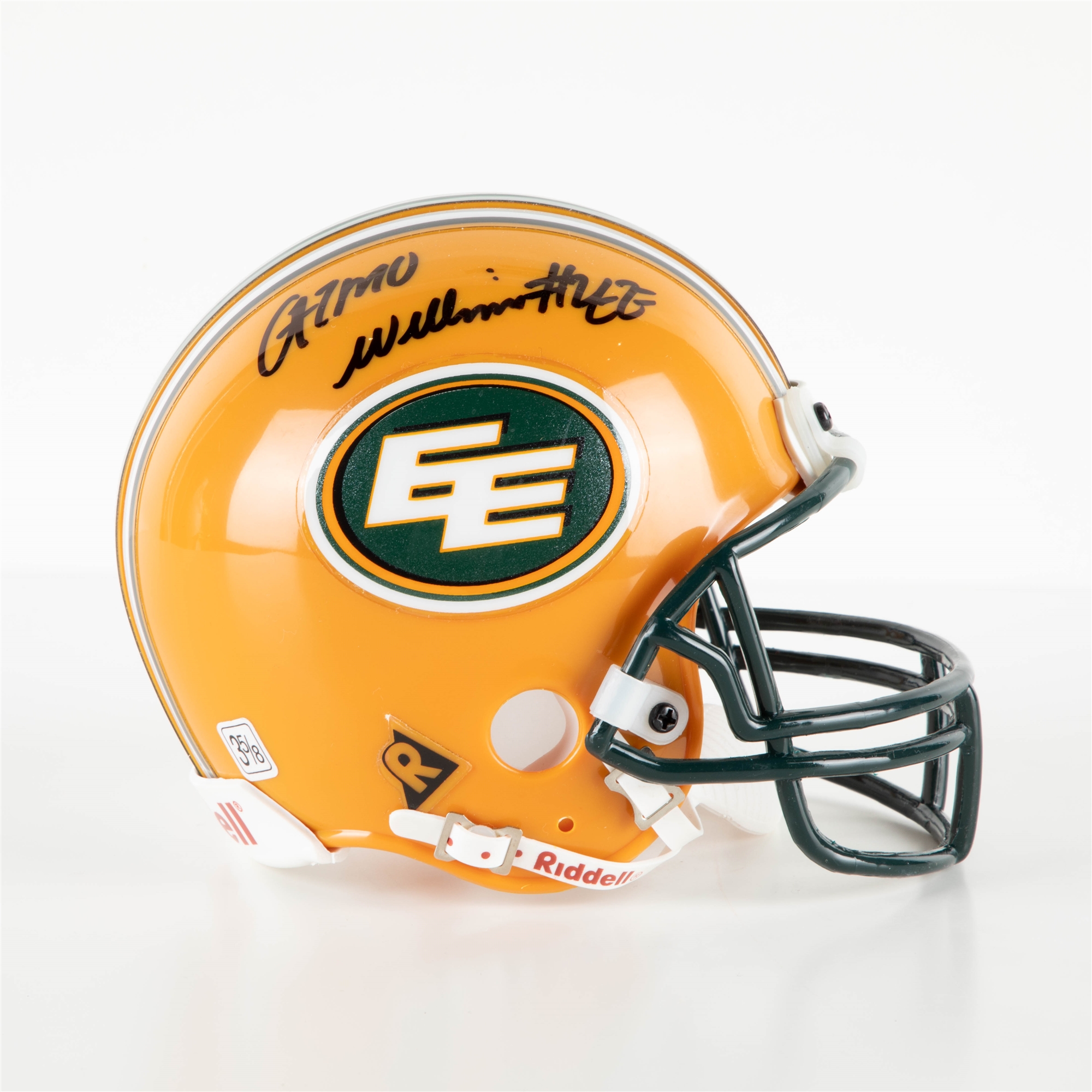 Henry Gizmo Williams Autographed Edmonton Eskimoes Riddell CFL Mini Helmet