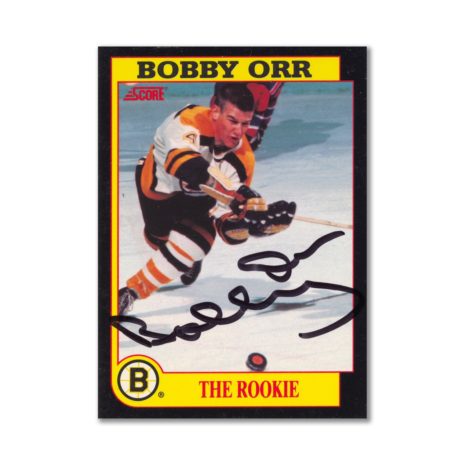 Autographed 1991-92 Score #3 Bobby Orr The Rookie Insert Card