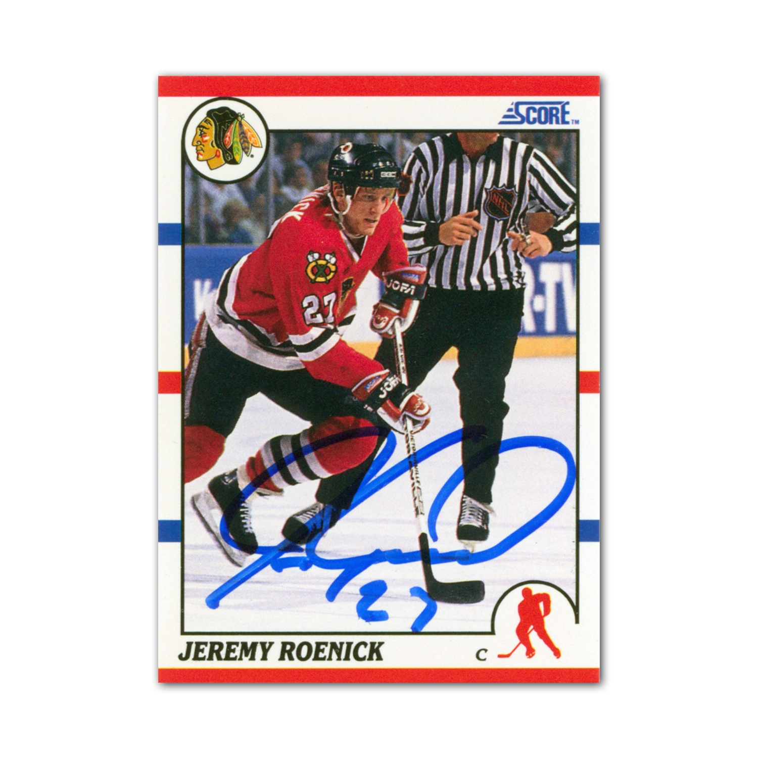 Jeremy Roenick Autographed 1990-91 Score #179 Rookie Card