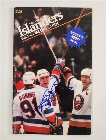 Denis Potvin Signed New York Islanders 1984-85 Media Guide