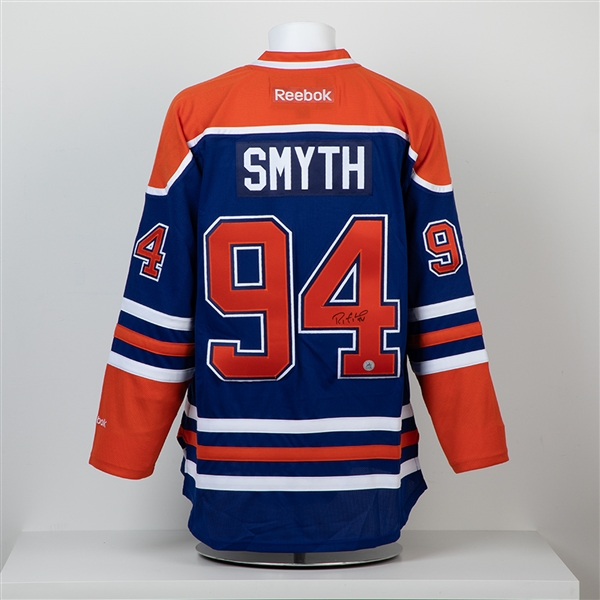 Ryan Smyth Autographed Edmonton Oilers Vintage Reebok Jersey