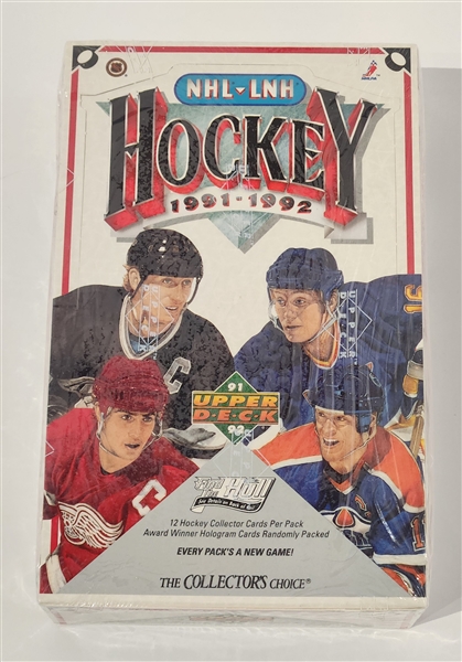 1991-92 Upper Deck Hockey Trading Cards Sealed Hobby Box