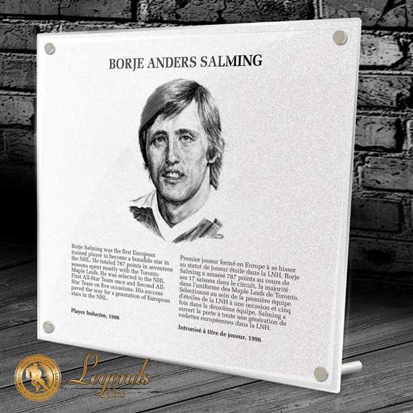 Borje Salming Replica Hockey Hall of Fame Plaque 