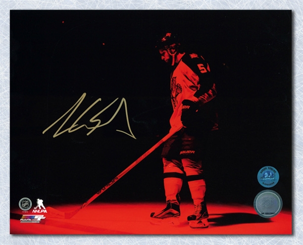 Aaron Ekblad Florida Panthers Signed Red Spotlight Introduction 8x10 Photo