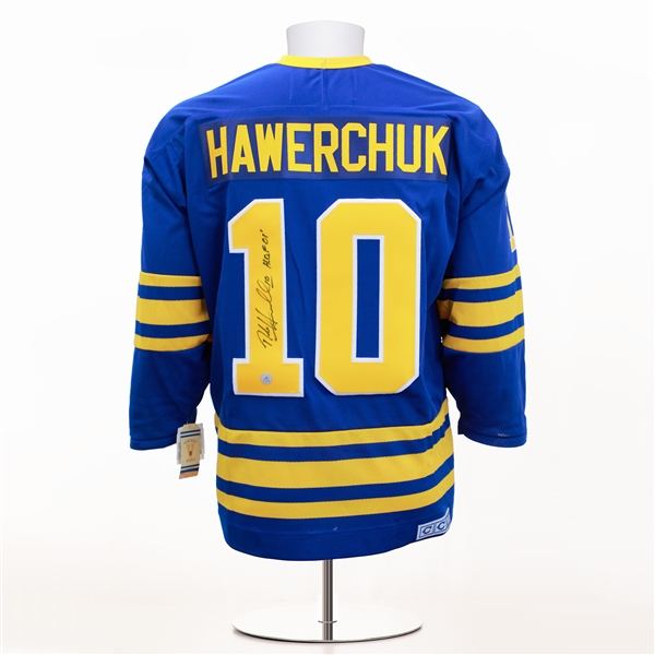 Dale Hawerchuk Signed Buffalo Sabres Vintage CCM Jersey With HOF Note