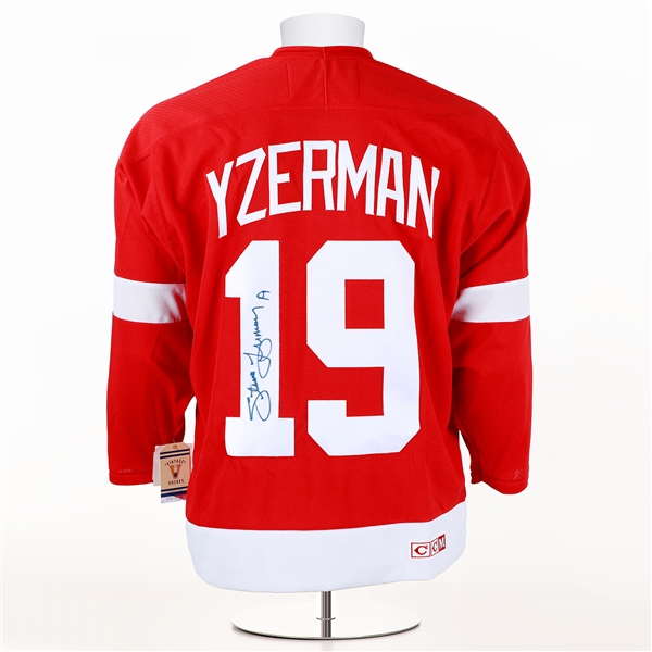 Steve Yzerman Autographed Detroit Red Wings Vintage CCM Jersey