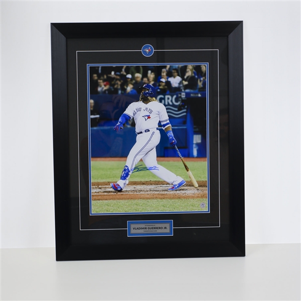 Vladimir Guerrero Jr Toronto Blue Jays Autographed Home Run 26x32 Frame