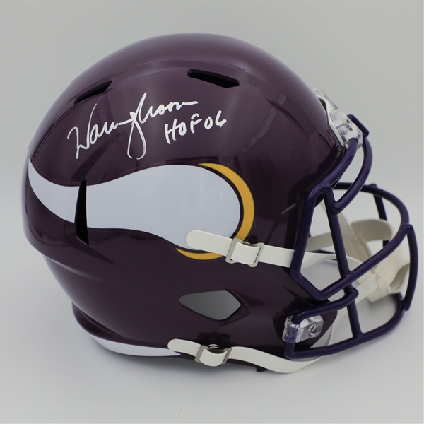 Warren Moon Signed Minnesota Vikings Riddell Full Size Helmet With HOF Note