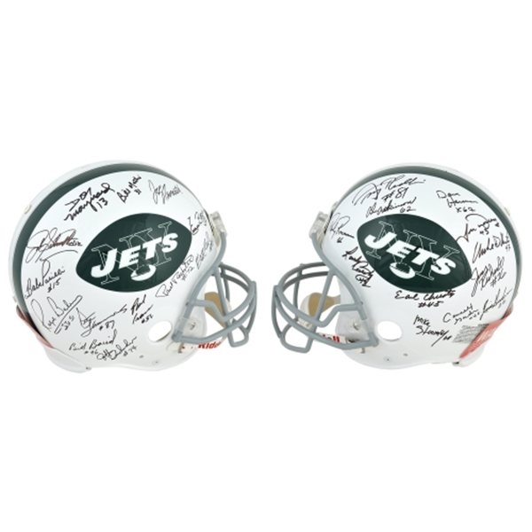 1969 New York Jets 24 Player Team Signed Full Size Football Helmet