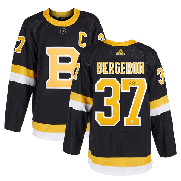 Patrice Bergeron Autographed Boston Bruins Alternate adidas Jersey