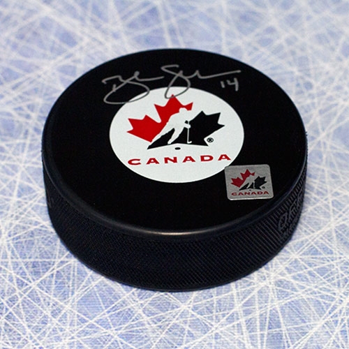 Brendan Shanahan Team Canada Signed Hockey Canada Logo Puck