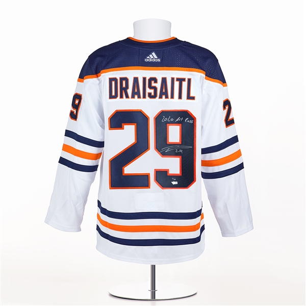 Leon Draisaitl Signed & Inscribed 2020 Art Ross Edmonton Oilers Adidas Jersey LE 2/29