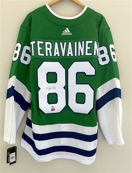 Teuvo Teravainen Carolina Signed Hartford Whalers Heritage Night Adidas Jersey