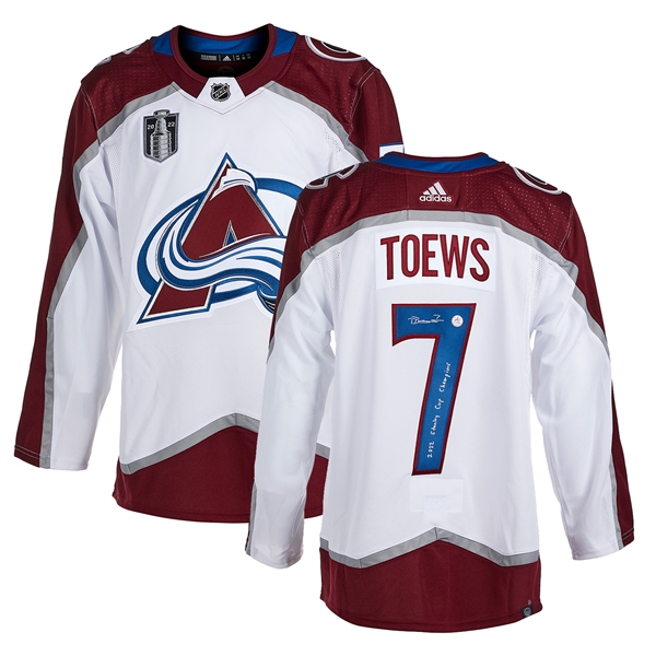 Devon Toews Signed Colorado Avalanche 2022 Stanley Cup adidas Jersey