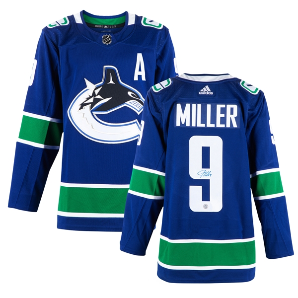 JT Miller Autographed Vancouver Canucks Blue adidas Jersey