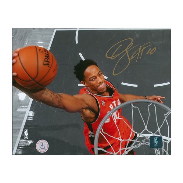 DeMar DeRozan Signed Toronto Raptors Netcam Dunk 8x10 Photo