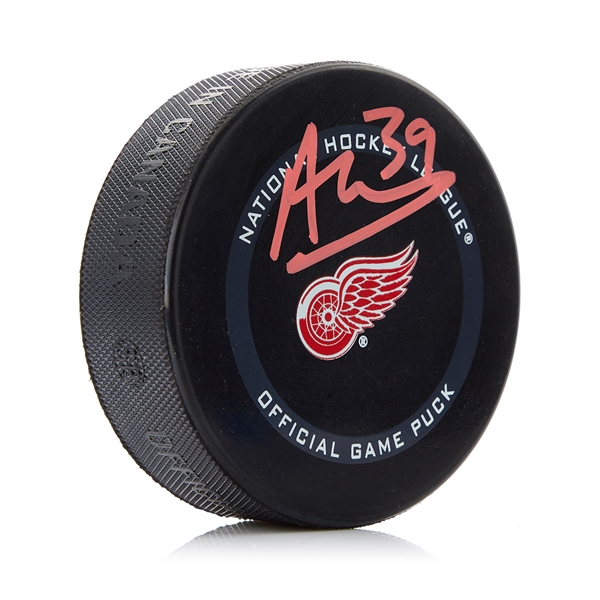 Alex Nedeljkovic Signed Detroit Red Wings Official Game Puck