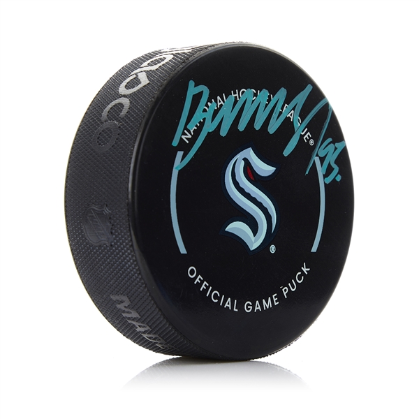 Andre Burakovsky Signed Seattle Kraken Official Game Puck