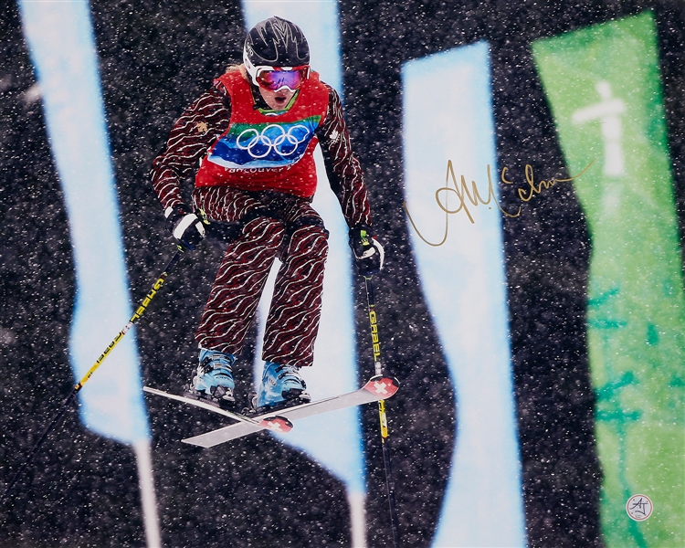 Ashleigh McIvor Signed Team Canada Skiing Flight 16x20 Photo