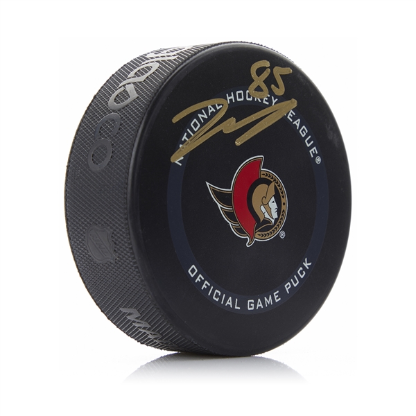 Jake Sanderson Autographed Ottawa Senators Official Game Puck