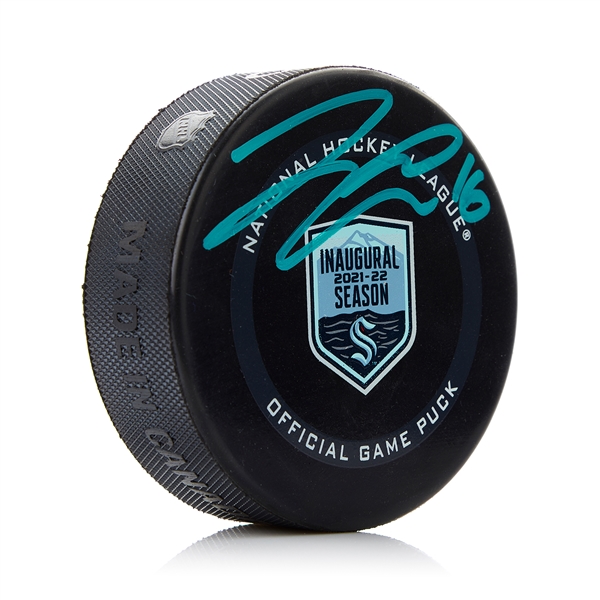 Jared McCann Signed Seattle Kraken Official Game Puck