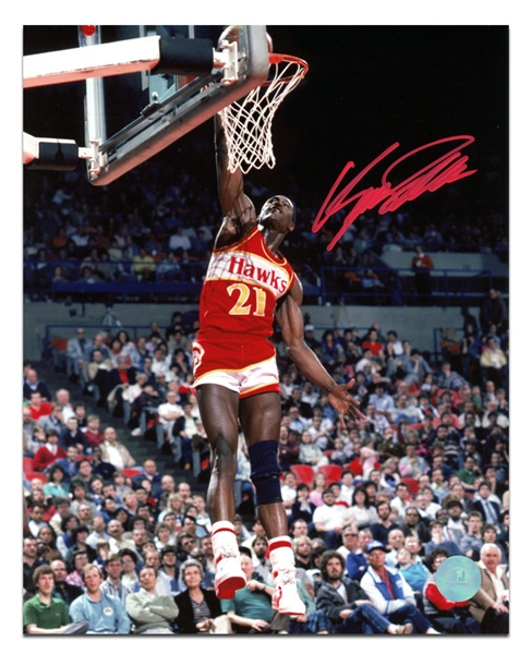 Dominique Wilkins Autographed Atlanta Hawks Basketball 8x10 Photo