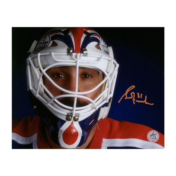 Grant Fuhr Signed Edmonton Oilers Mask Close-Up 8x10 photo