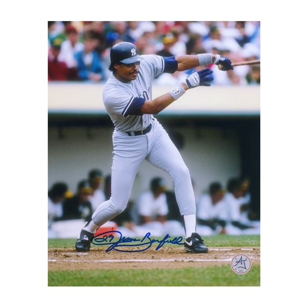 Jesse Barfield Autographed New York Yankees Batting 8x10 Photo